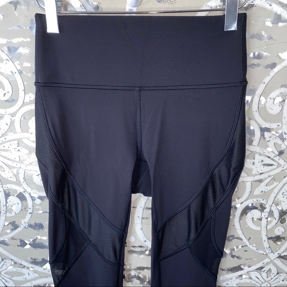 💜SOLD💜LULULEMON Black Mesh Full Length Tights 4 - Picture 8 of 8